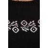 Жіночий зимовий светр з візерунком чорний