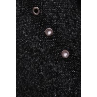 Теплий прямий светр крою реглан кольору чорний меланж